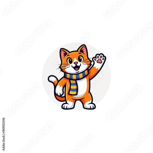 Cat icon flat vector design.