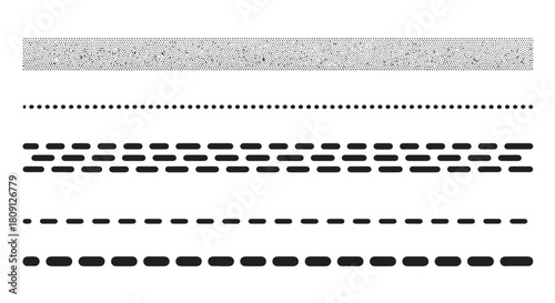 Set of horizontal line dividers simple vector design elements for graphic design isolated on white b