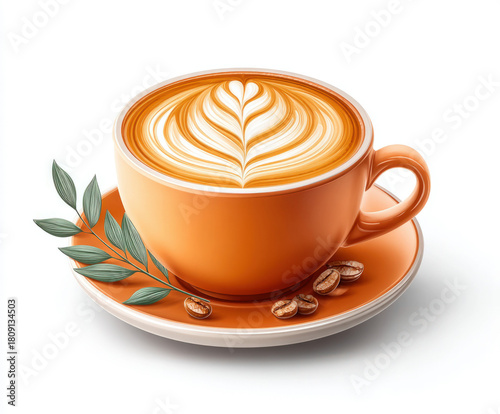 Cappuccino cup isolated on ...