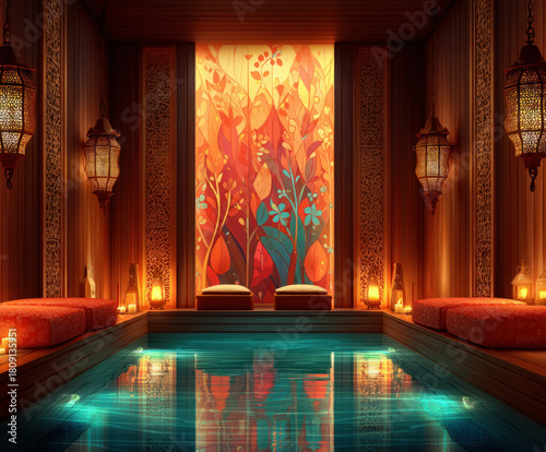 Moroccan hamam interior