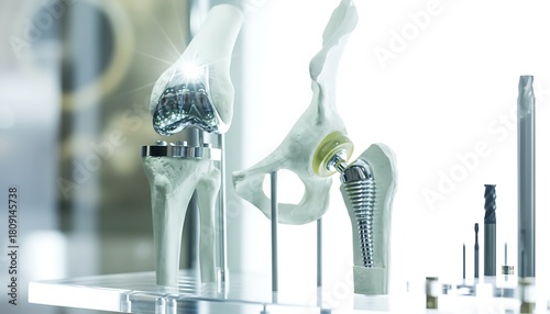 Hip and knee joint replacement model for medical education and training purposes