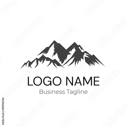 Logo Mountain Nature Vector Illustration Design Template