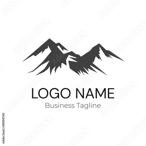 Logo Mountain Nature Vector Illustration Design Template