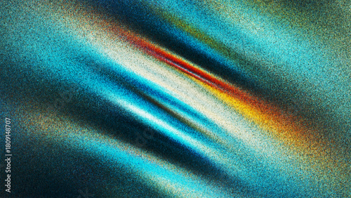 Expressive grainy abstract artwork with shimmering gradients of diffused light created from thousands of individual dots. Grainy gradient flow with film grain texture and analog imperfections. Vector