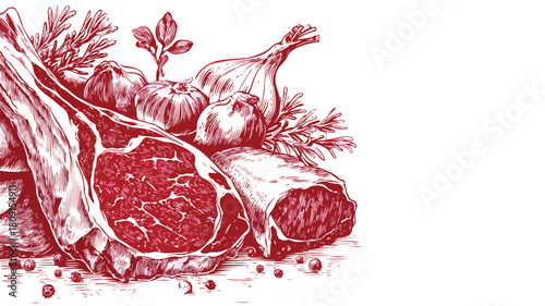 Fresh Meat Card Template for Butchery Farm Market Promotion - High-Quality Design