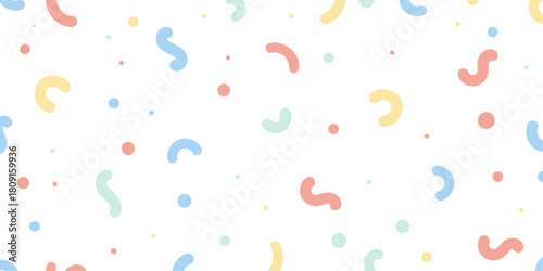 Motif festif coloré – Confettis abstraits pastel – Fond décoratif doux et minimaliste pour fêtes et événements
