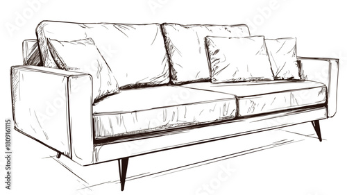 Modern Couch Sofa Furniture for Interior Living Room Design