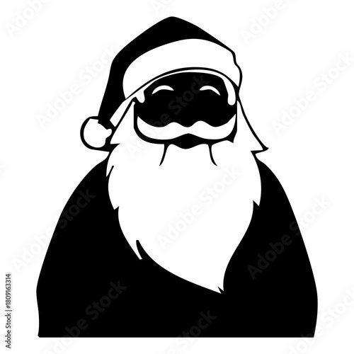 Quadro em tela santa clause silhouette illustration