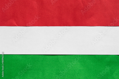 Hungarian flag closeup