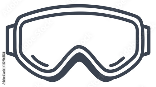 Enhance Winter Sporting Experience with Ski Goggles Solid Icon