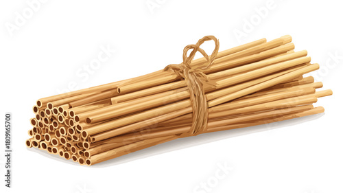 Straw Holder with Straws and Vector - Professional Image Usage