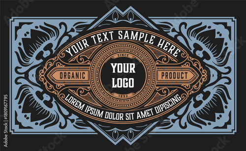 Western card with vintage style	