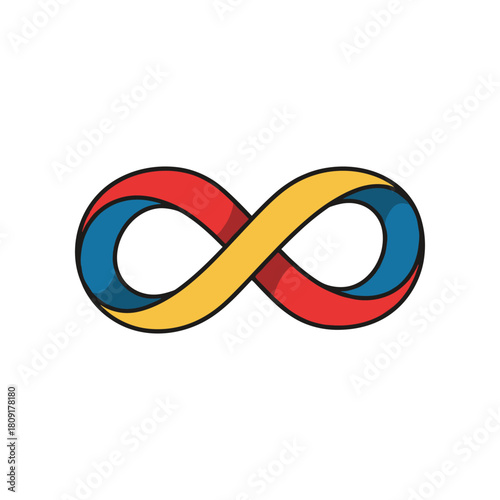 Colorful Infinity Symbol A Symbol of Neurodiversity and Autism Awareness.