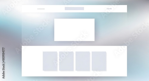 Clean Website Mockup Template Design web design ui ux presentati