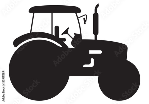 tractor silhouette vector