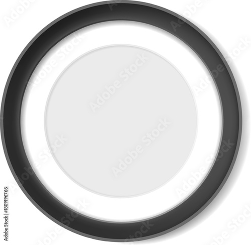 Circular gray frame design providing blank copy space