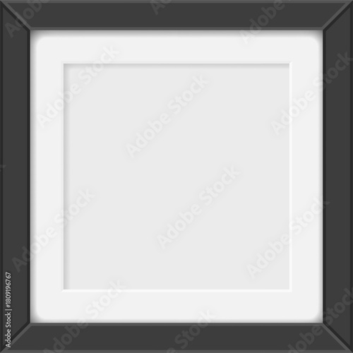 Empty square frame with white matting for design