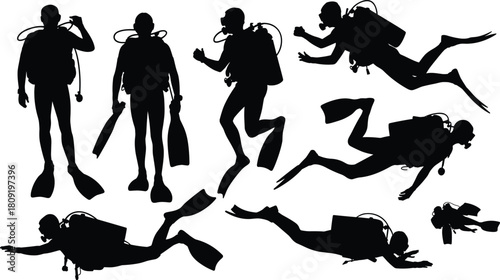 Rugby silhouette illustration set, running and passing poses, athlete icons, motion graphic, sports symbol, game action design