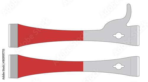 A vector illustration of a beekeeper's tool, featuring a chisel, isolated on a white background.