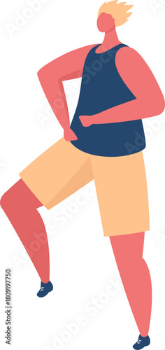 Active man exercising for health and wellness