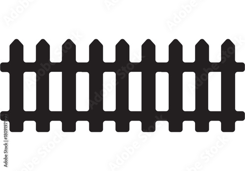 wooden fence isolated on white background