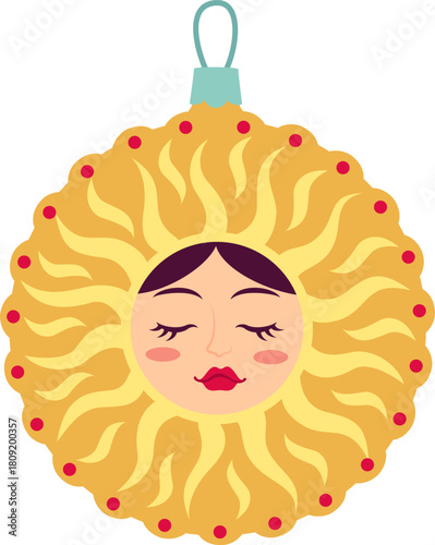 Sun festival christmas tree ornament bringing warmth