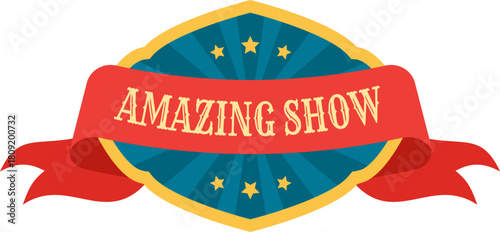 Amazing show carnival style banner with stars