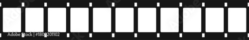 Filmstrip showing blank frames for video content