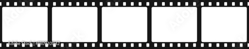 Film strip frames blank negative horizontal layout