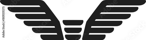 Elegant mythical creature wings conceptual icon