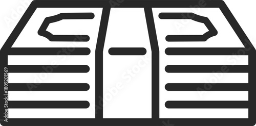 Stack of paper bills representing money and finance