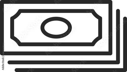 Money stack icon representing finance economy payment
