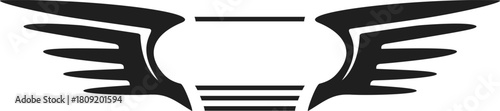 Winged emblem design representing speed and freedom