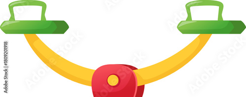 Playground seesaw showing balance and fairness concept