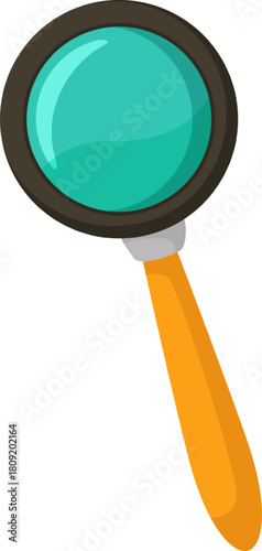 Magnifying glass exploring details zooming in for search