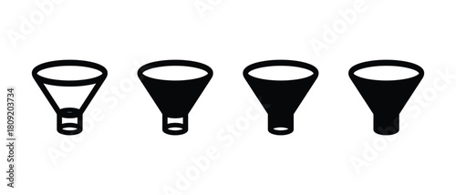 Minimalist sales funnel icon