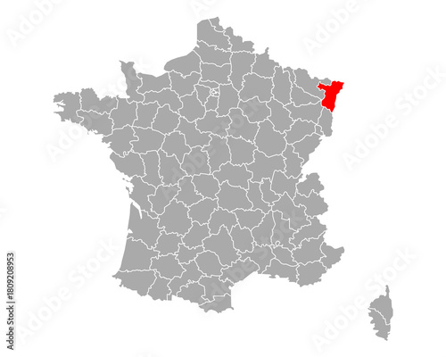 Karte von Bas-Rhin in Frankreich