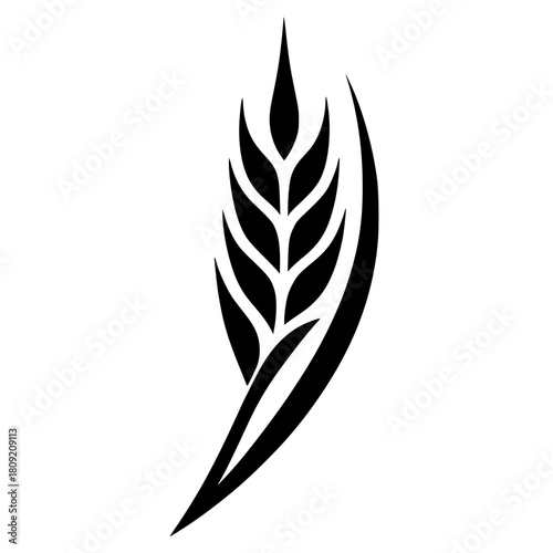 Simple wheat logo silhouette