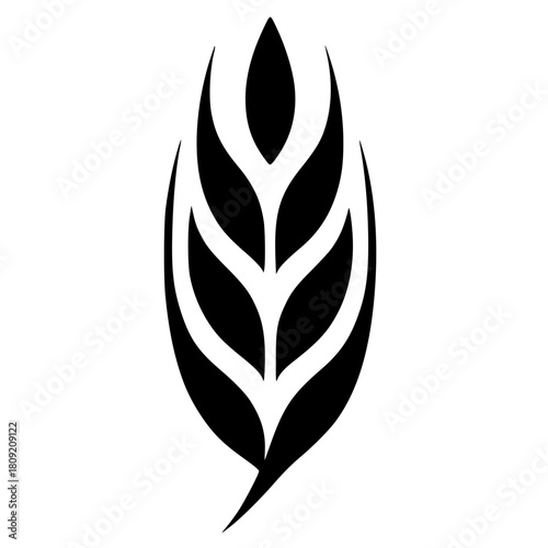 Simple wheat logo silhouette