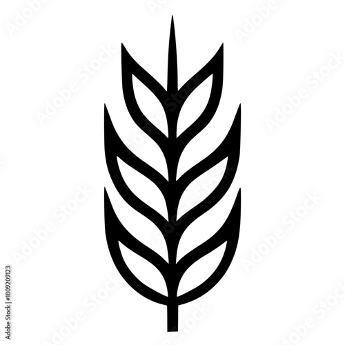 Simple wheat logo silhouette