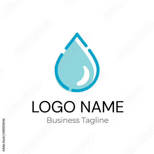 Logo Water Drop Business Vector Design Template