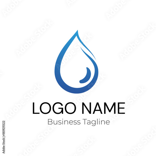 Logo Water Drop Business Vector Design Template