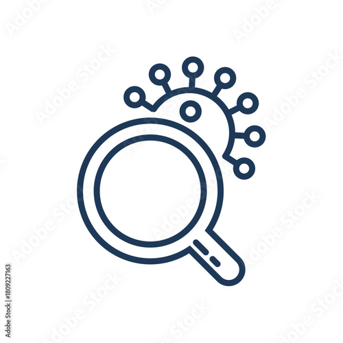 Virus search inspection analysis investigation biology microbe science health medical diagnosis 