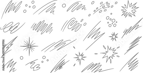 Collection of Hand Drawn Weather Icons with Transparent Background sketch drawing