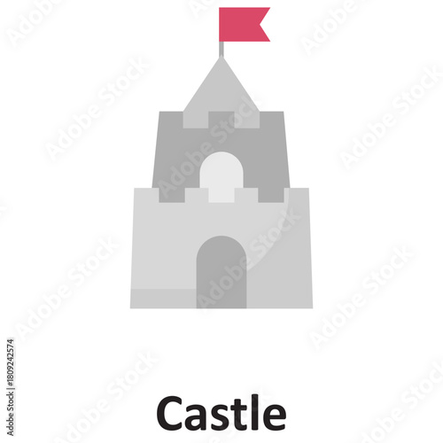 Castle Vector icon which can easily modify or edit
