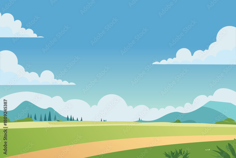Obraz premium Sky clouds and mountains nature background