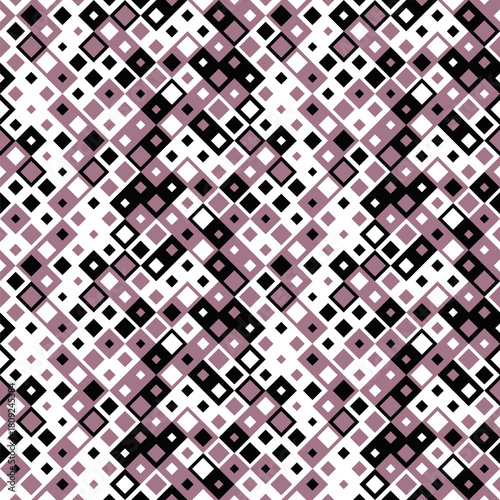 Abstract seamless three color square pattern background design