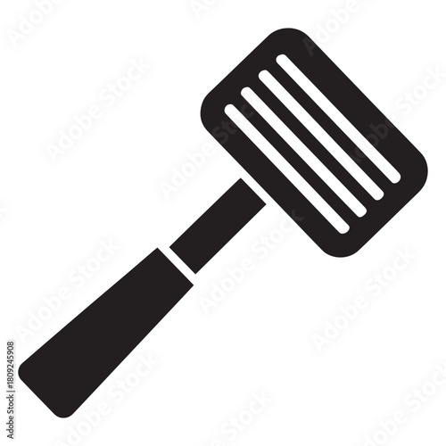Slotted spatula cooking utensil icon for kitchen and food prep
