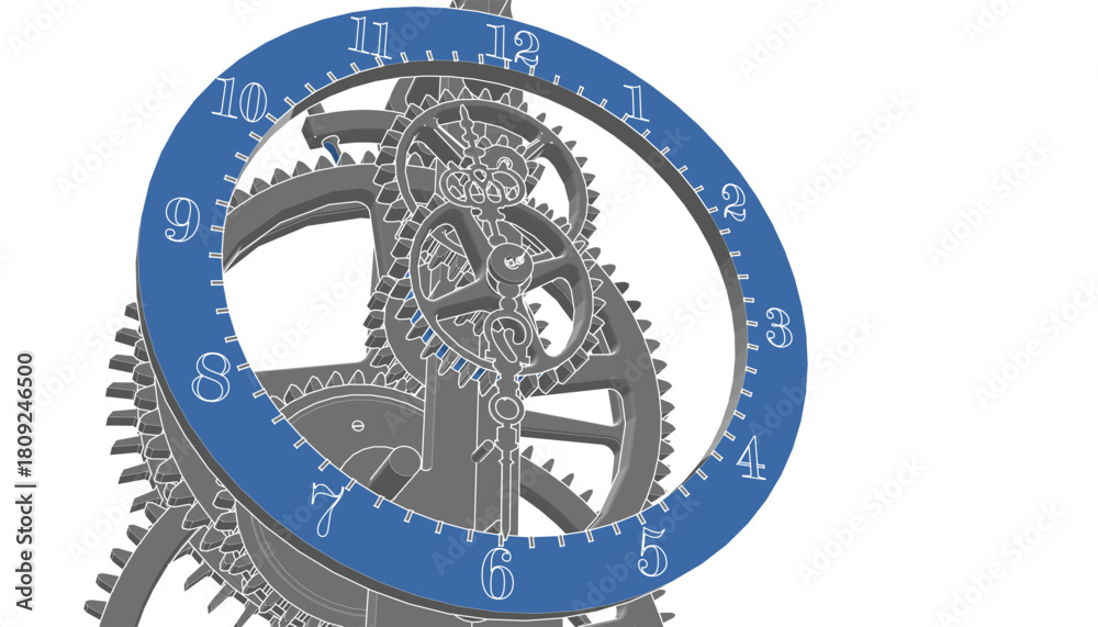 Obraz premium clock graphic symbol 3d illustration 
