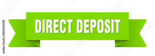 direct deposit ribbon isolated on transparent background. direct deposit ribbon